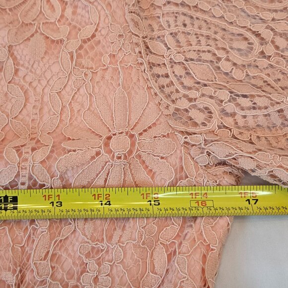 ALLANDWELL Women's Floral Lace Short Sleeves Dress Sz: S Peach - Picture 10 of 11